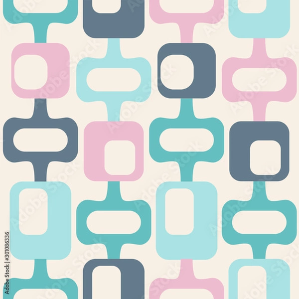 Obraz mid century style seamless pattern