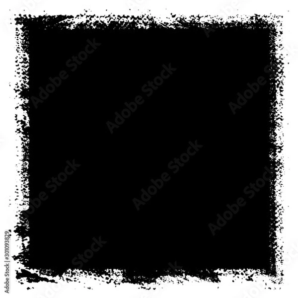 Fototapeta Grunge background black rectangular isolated on white background