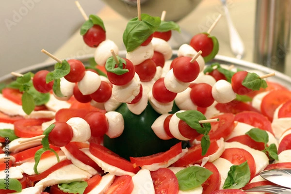 Obraz pomidory - mozzarella