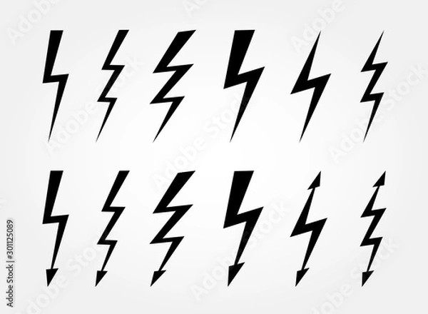 Obraz Set fulmini e saette B/W