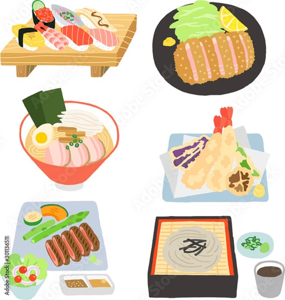 Obraz 和食　日本食のセット