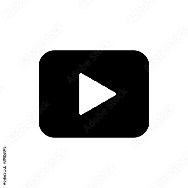 Obraz Play Button Symbol Icon Vector Design Illustration EPS 10