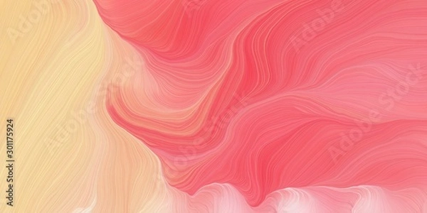 Fototapeta futuristic wavy motion speed lines background or backdrop with salmon, skin and burly wood colors. good for design texture
