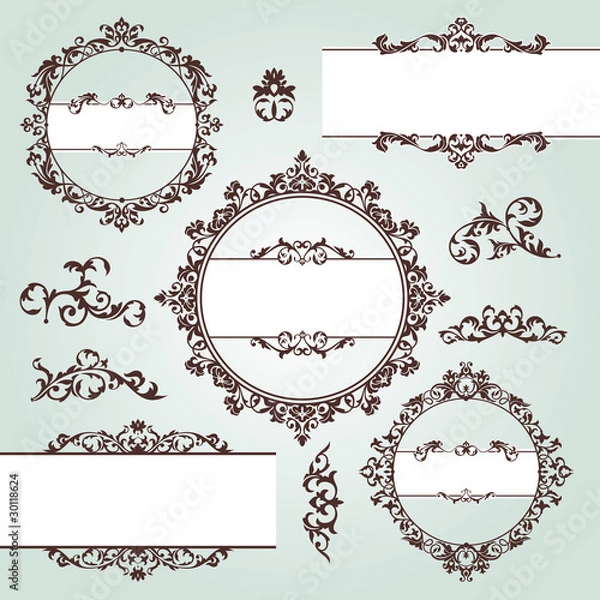 Obraz vintage design elements