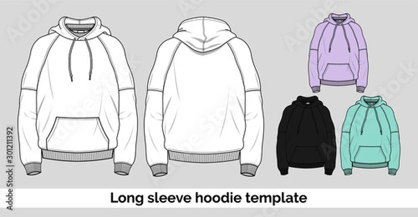 Obraz Contemporary vector hoodie template drawing