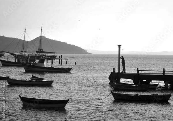 Obraz boat at sunset