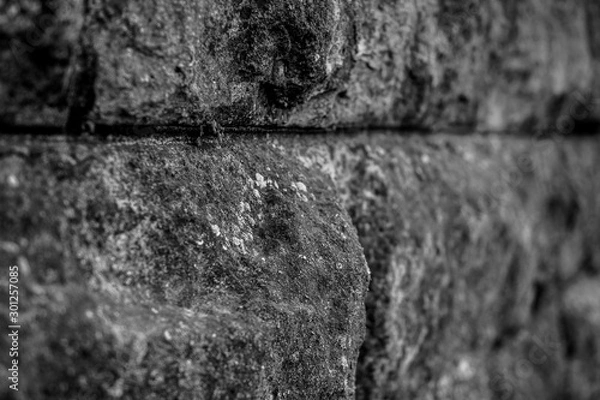 Obraz black brick wall texture grunge background, grange texture