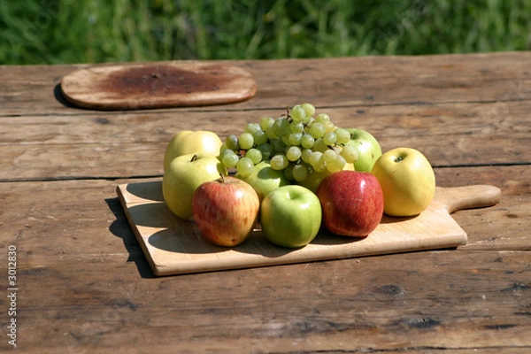 Obraz äpfel und trauben