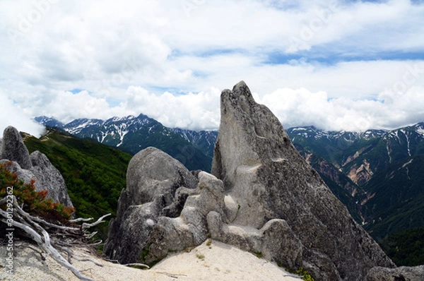 Obraz 北アルプスとイルカ岩