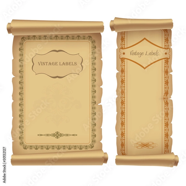 Obraz vintage labels, vector illustration