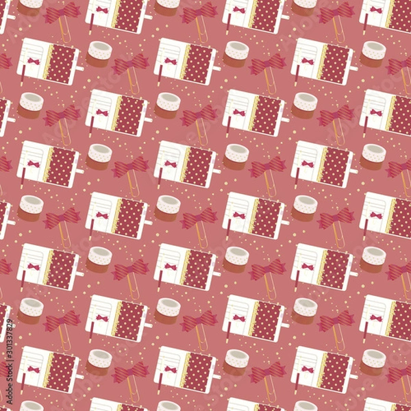 Obraz Notebook Planner and Masking tape pattern 