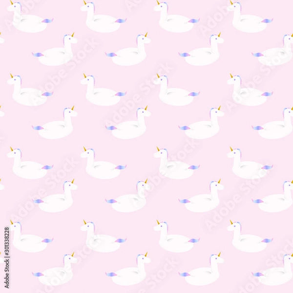 Obraz Unicorn Float Seamless Pattern 