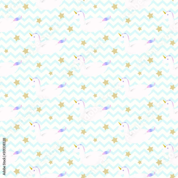Obraz Unicorn Float Summer Seamless Pattern 