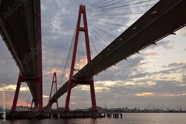 Fototapeta 名港トリトンからの日の出