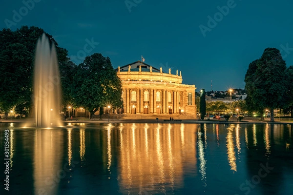 Obraz Der Oper Stuttgart am Abend