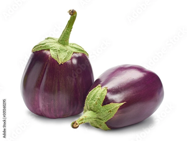 Obraz Original shape eggplant fruit on a white background