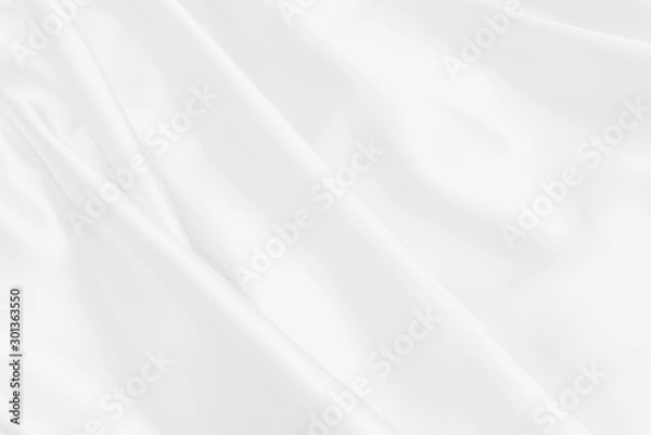 Fototapeta white satin fabric texture soft blur background