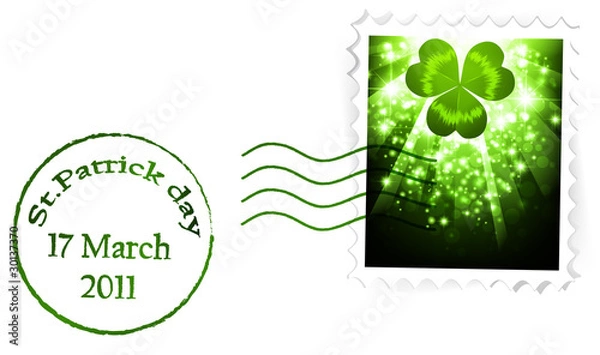 Obraz St.Patrick holiday postal stapm