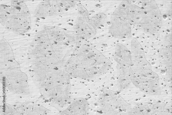 Fototapeta White wall or gray paper texture with leaves pattern,abstract cement surface background,concrete pattern,painted cement