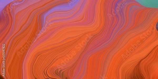 Fototapeta abstract fractal swirl motion waves. can be used as wallpaper, background graphic or texture. graphic illustration with coffee, medium purple and mulberry  colors