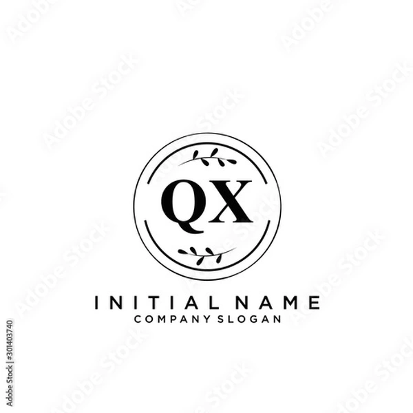 Obraz Letter QX Beauty Logo Template Vector