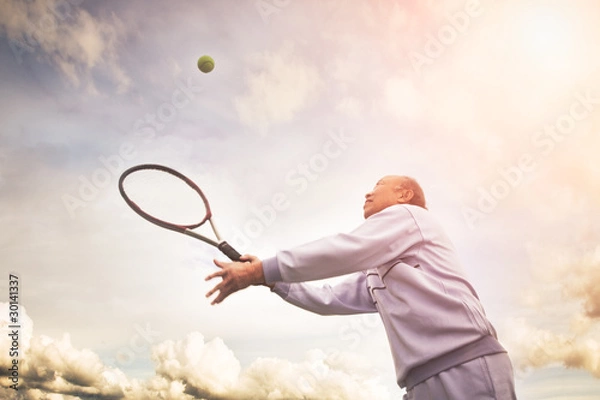 Obraz Senior tennis player