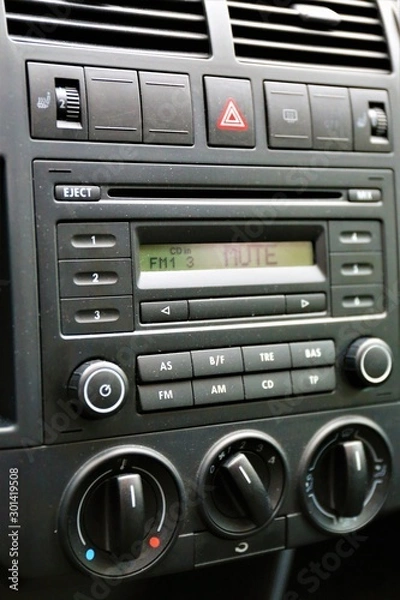 Fototapeta control panel of car