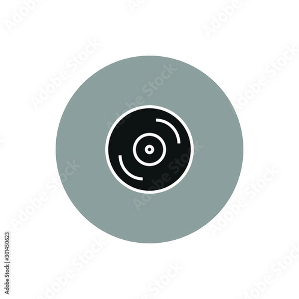 Fototapeta vector icon of simple vinyl record forms