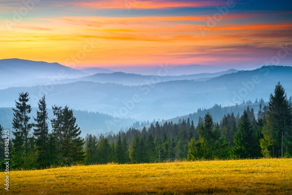 Obraz Mountains at dusk
