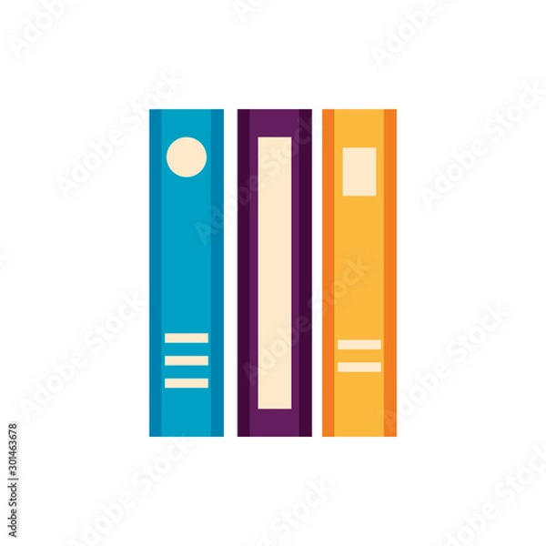 Fototapeta Isolated books flat design