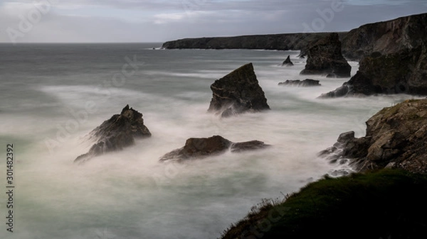 Obraz Carnewas and Bedruthan Steps, Newquay, Cornwall,UK