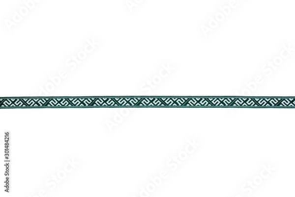 Fototapeta Ribbon with Latvian traditional, historical ornaments called Jumis in latvian. Jumis is a sign of fertility, associated with various harvest rituals, it is considered a sign of attract luck, prosperty