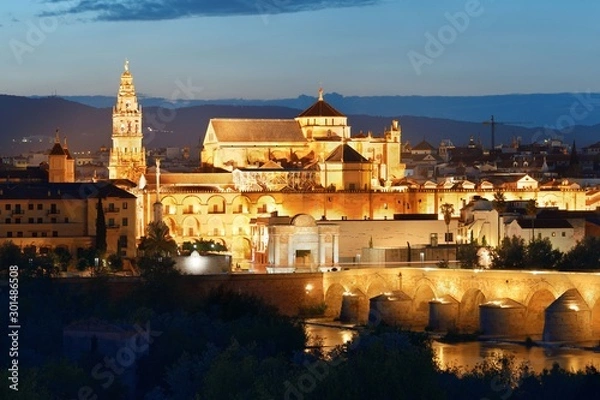 Obraz Cordoba skyline at night