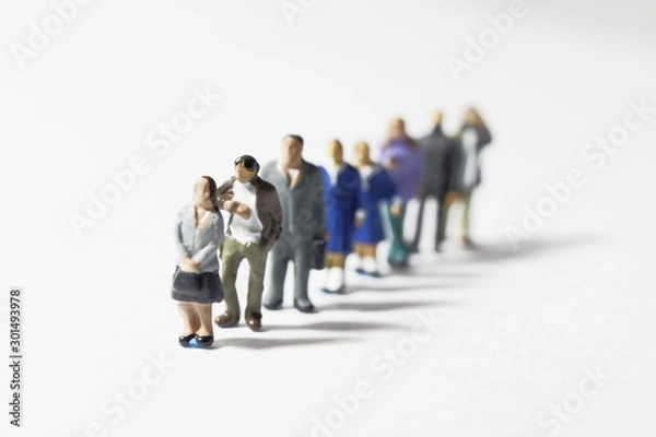 Fototapeta 行列に並ぶ人々