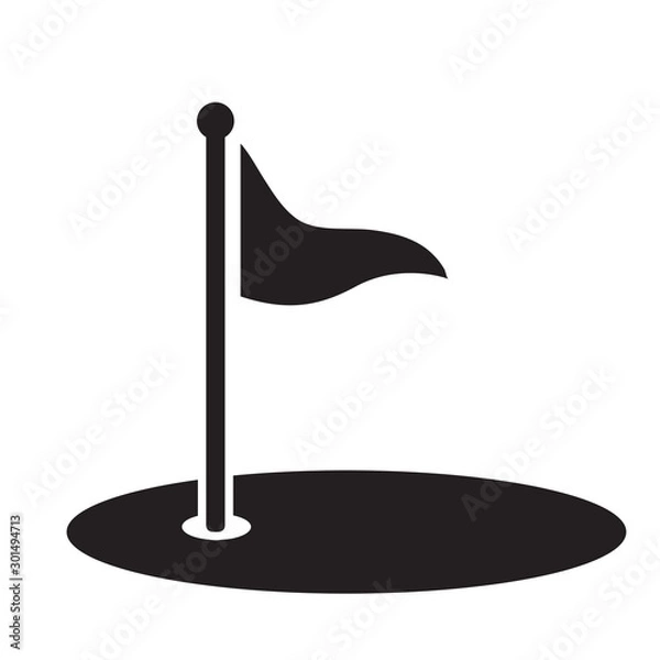 Obraz golf flag icon vector design illustration