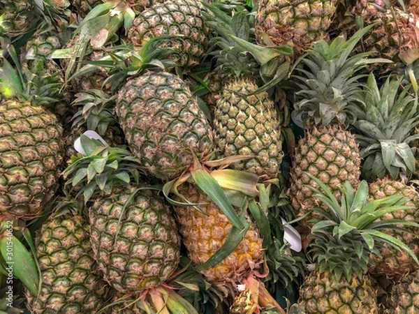 Obraz pineapple in the market