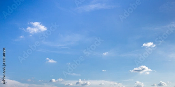 Obraz panorama blue sky background with clouds.