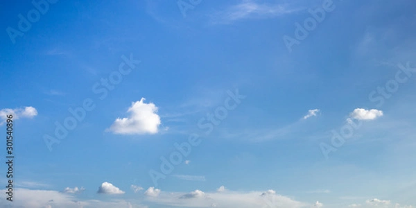 Obraz panorama blue sky background with clouds.