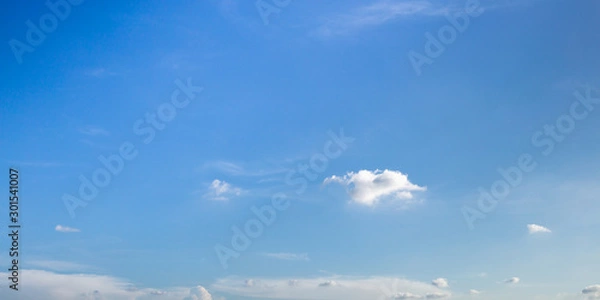 Obraz panorama blue sky background with clouds.