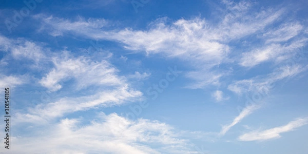 Obraz panorama blue sky background with clouds.