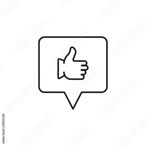 Fototapeta speech, feedback - minimal line web icon. simple vector illustration. concept for infographic, website or app.