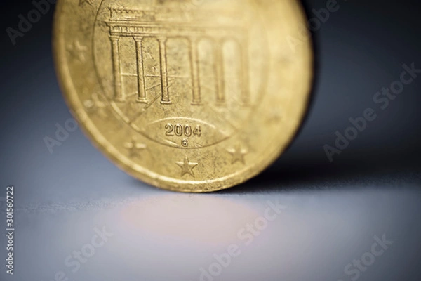 Obraz coins on white background