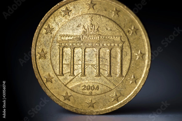 Obraz coin on black background