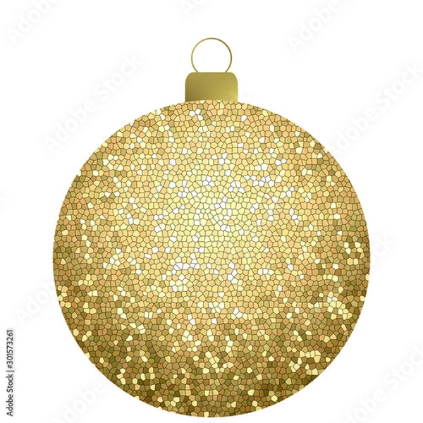 Obraz Goldene Christbaumkugel