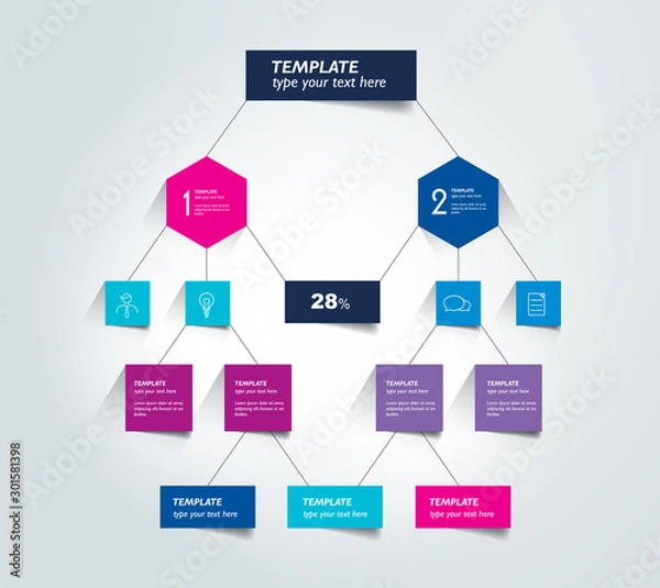 Obraz Flowchart diagram, scheme. Infographic element.