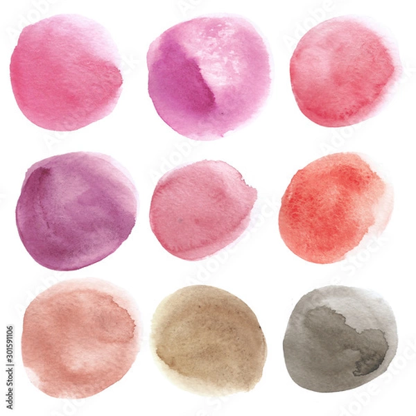 Obraz hand drawing palette watercolor abstract background
