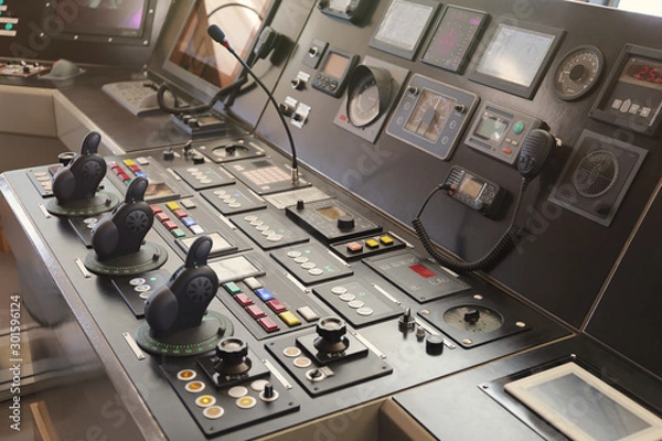 Obraz ship captain bridge, remote control