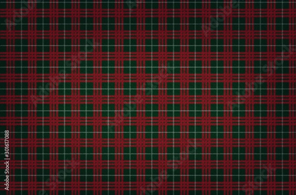 Obraz Christmas red-green checkered background 