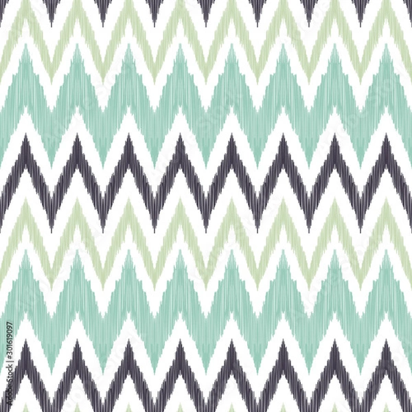 Obraz Ikat chevron seamless pattern. Tribal background..