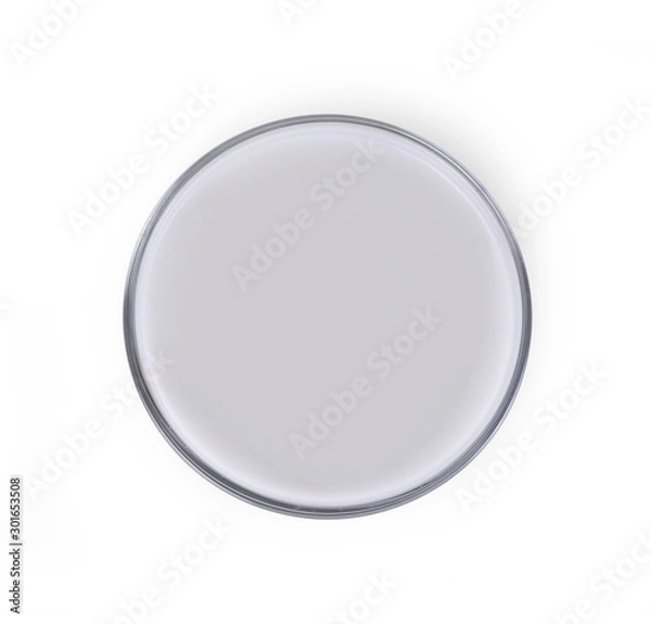 Fototapeta Coconut milk top view isolated on white background